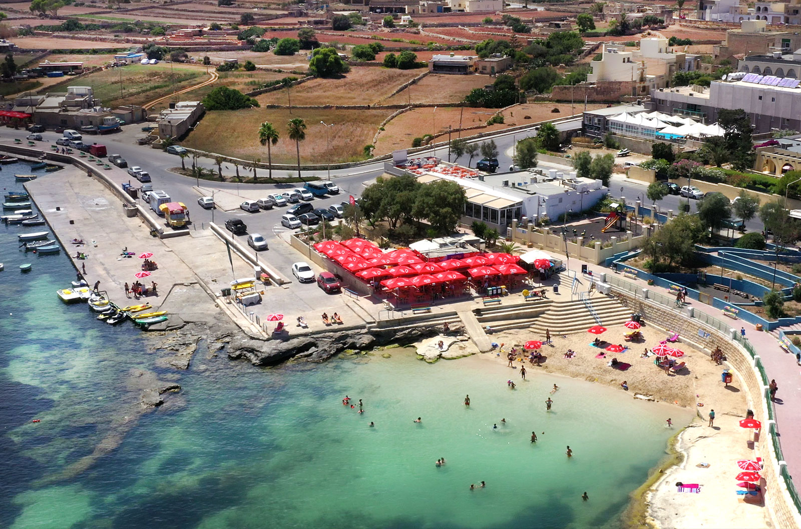 Aerial view of Malta’s coast